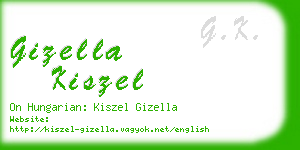 gizella kiszel business card